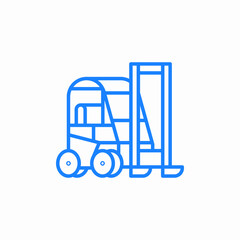 forklift outline icon sign vector