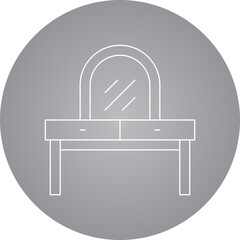 Dressing table icon single vector illustration