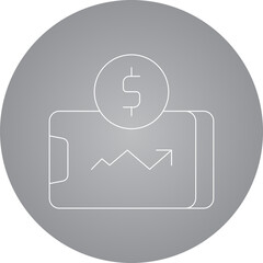 Graph icon single vector illustration