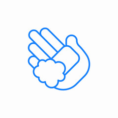 hand wash soap icon sign vector