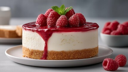 Raspberry Cheesecake Is A Sweet And Delicious Dessert
Perfect Cheesecake Topped 
