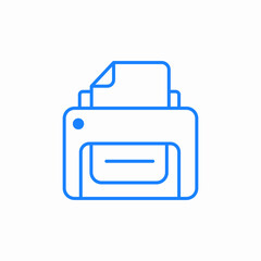 inkjet printer outline icon sign vector