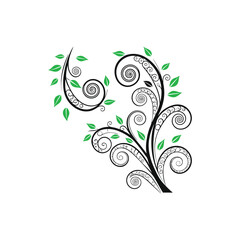 abstract floral background Minimal drawn floral botanical line art
