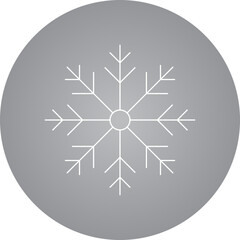 Fototapeta premium Snowflake icon single vector illustration
