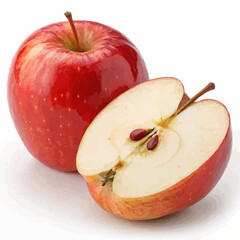 red apple on a white background