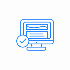 online form submitted icon sign vector