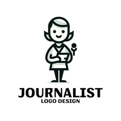 Journalist Vector Logo Design