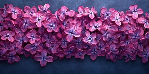 Vibrant purple flowers arranged beautifully on a dark background showcasing intricate details