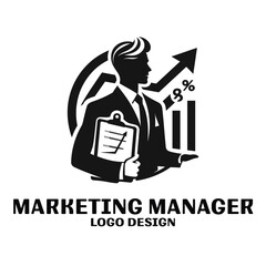 Marketing Manager Vector Logo Design