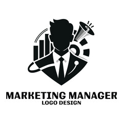 Marketing Manager Vector Logo Design