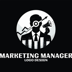 Marketing Manager Vector Logo Design