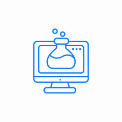 science lab monitor icon sign vector