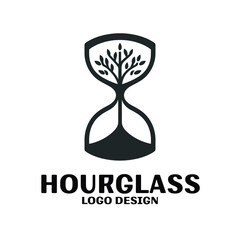 Hourglass Vector Logo Design