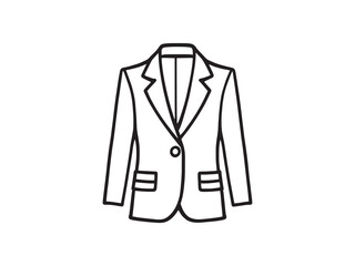 Office Blazer line art icon elegant business attire