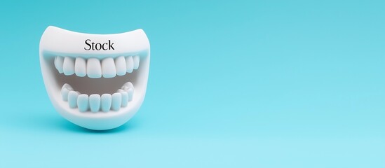 tooth on blue background for dentist