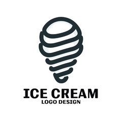 Ice Cream Vector Logo Design
