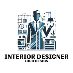 Obraz premium Interior Designer Vector Logo Design