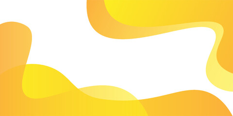 Orange and yellow banner background template, gradation, wave effect style, memphis