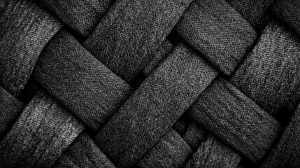 Textured Dark Grey Linen: Close-Up of Upholstery Fabric for Modern Home Decor