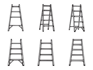 Orchard Ladder line art icon classic farming artwork