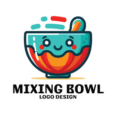 Mixing Bowl Vector Logo Design