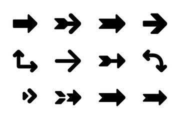 Arrow vector set direction pointers navigation signs