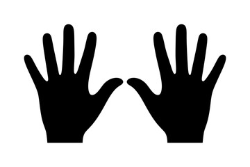 Obraz premium Hand silhouette vector illustration graphic art