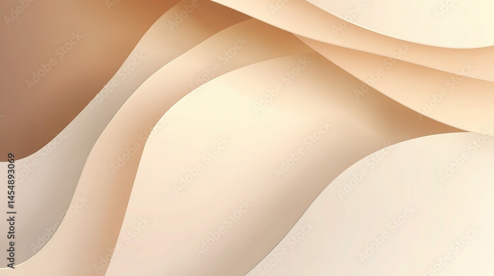 Poster abstract minimalist background with smooth curves and subtle tones