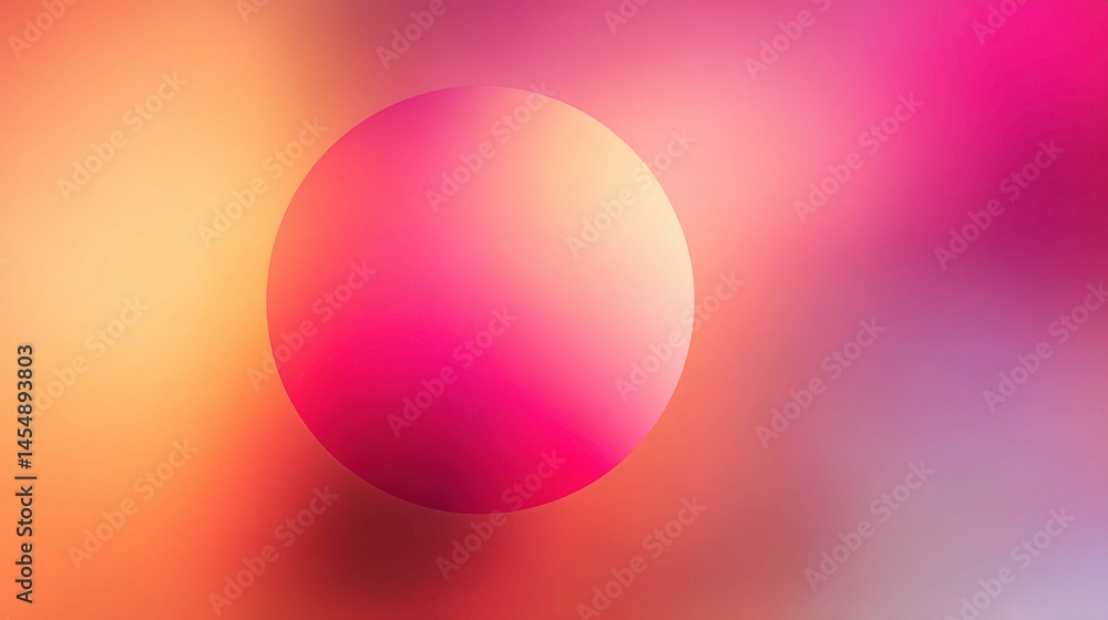 Poster soft pink and orange gradient circular blur background design