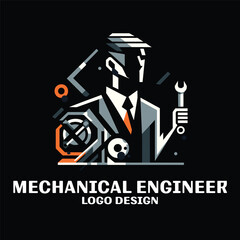Mechanical Engineer Vector Logo Design