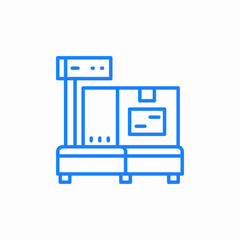 scale measuring package icon sign vector