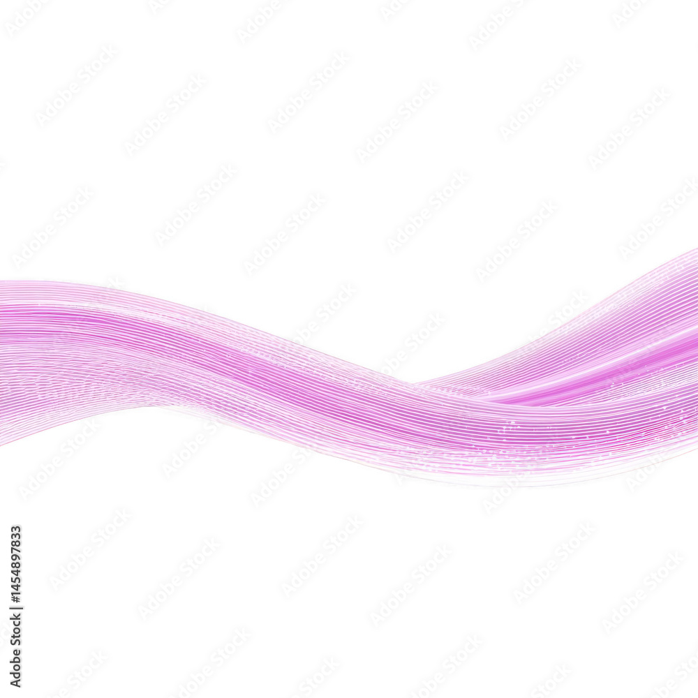Poster dynamic, flowing purple wave pattern on transparency background creates sense of movement and energy