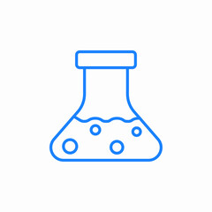 scientific flask bubbles icon sign vector