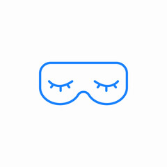 sleeping mask outline icon sign vector