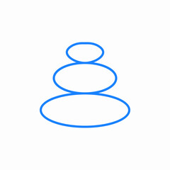 stacked stones balance icon sign vector