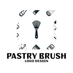 Pastry Brush Vector Logo Design
