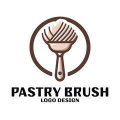 Pastry Brush Vector Logo Design