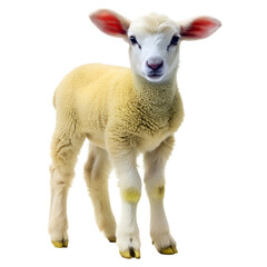 Fototapeta premium a beautiful full body lamb on white background