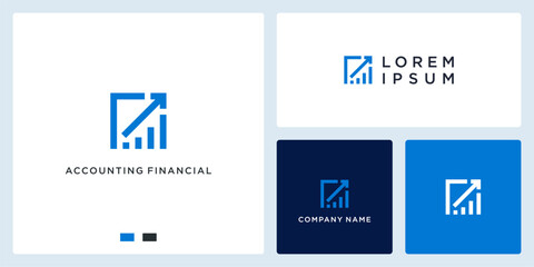 Accounting financial logo design template