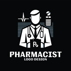 Pharmacist Vector Logo Design