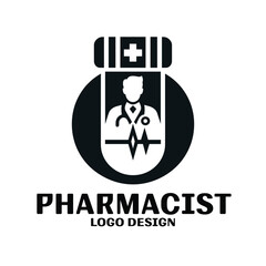 Pharmacist Vector Logo Design