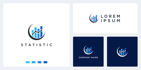 Digital statistic economy logo design