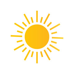 Vector of Bright Yellow Sun Icons with Unique Sunbeam Designs