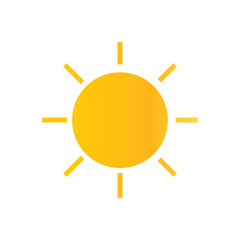 Vector of Bright Yellow Sun Icons with Unique Sunbeam Designs
