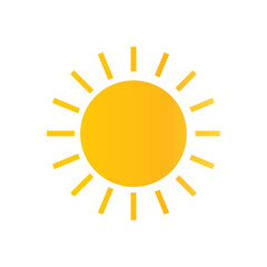Vector of Bright Yellow Sun Icons with Unique Sunbeam Designs