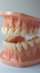 Dental model of human jaw showing teeth