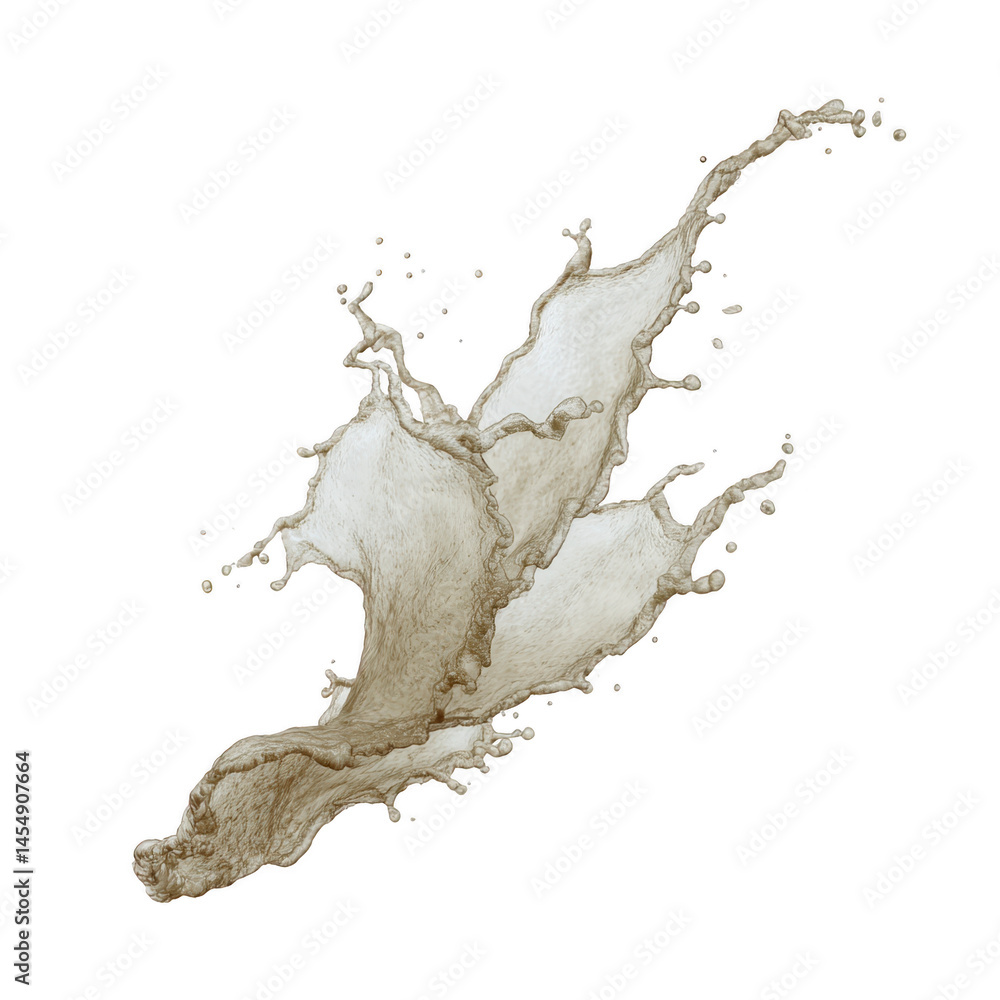 Poster dynamic splash of liquid captured mid air, showcasing intricate details and fluid motion against tra