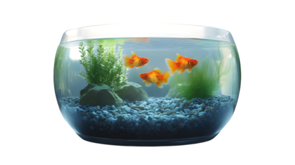 A vibrant fish tank with colorful aquatic life and lush greenery perfect for home decor or nat
