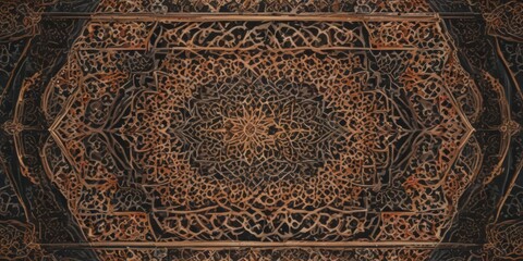 Intricate Moroccan geometric pattern, flat design  , texture, islam, luxury