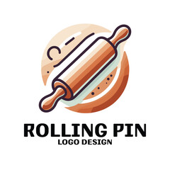 Rolling Pin Vector Logo Design